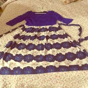 Beautiful Royal blue and floral dress💘💘💘